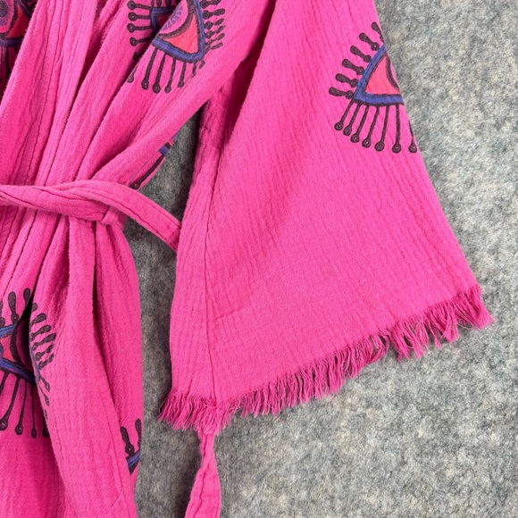 Pink Evil Eye Patterned Robe - Picture 3 of 9